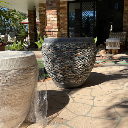 Terrazzo Stone Pot Grey