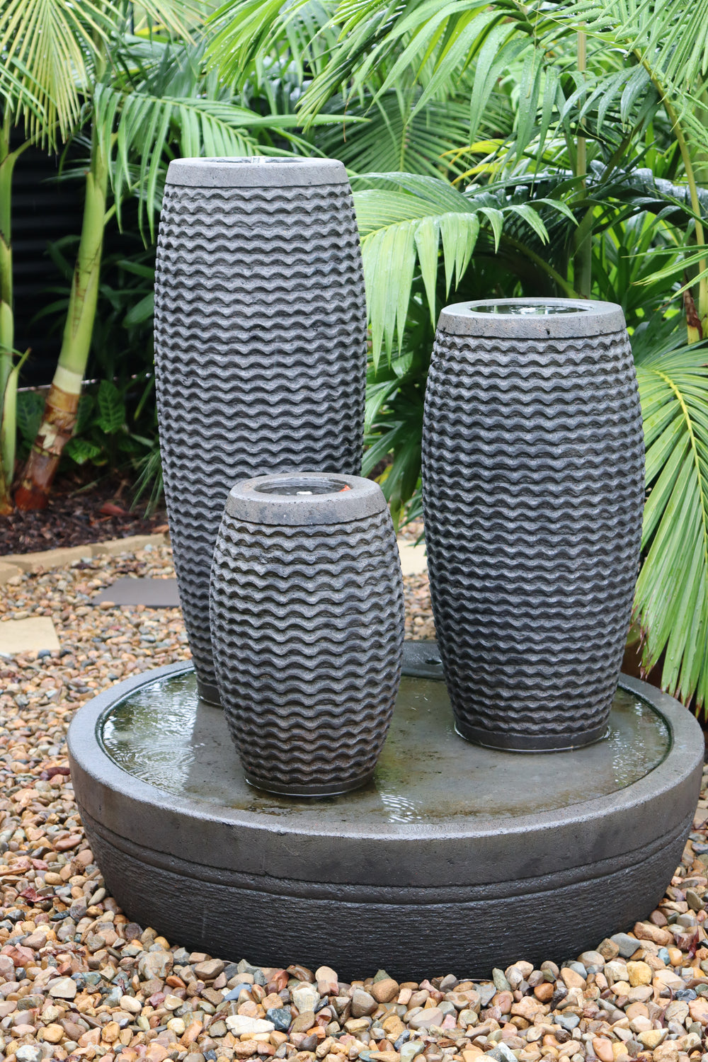 3 Barrel Water Feature