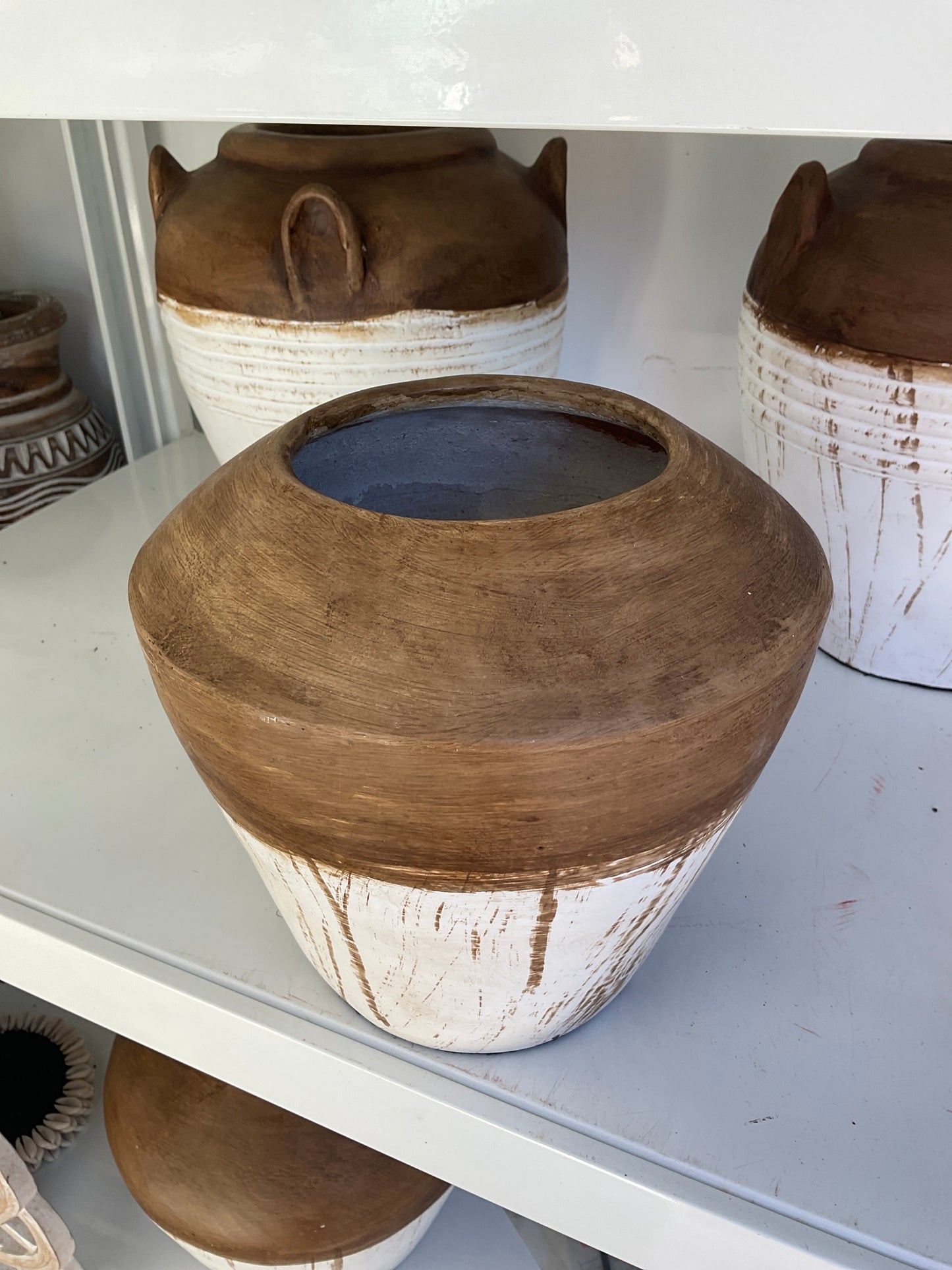 Rustic Squashed Vase Small