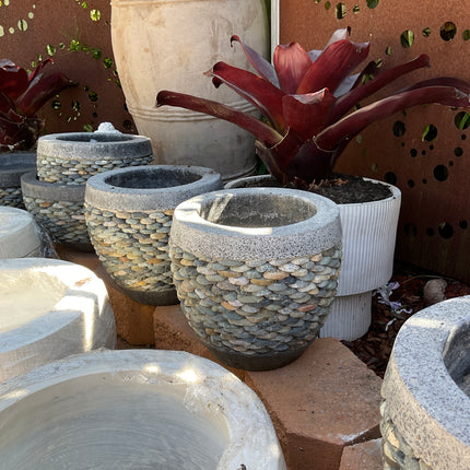 Terrazzo Stone Pot Grey