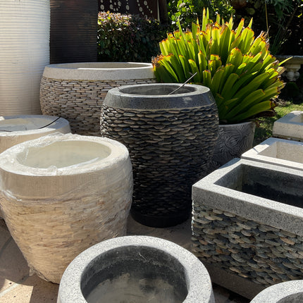 Terrazzo Stone Pot Grey