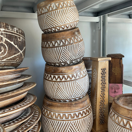 Carved Wooden Bowl