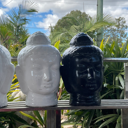 Buddha Heads - Black & White