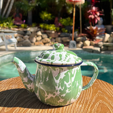 Big Billy Tiny Teapot - Spotted Green