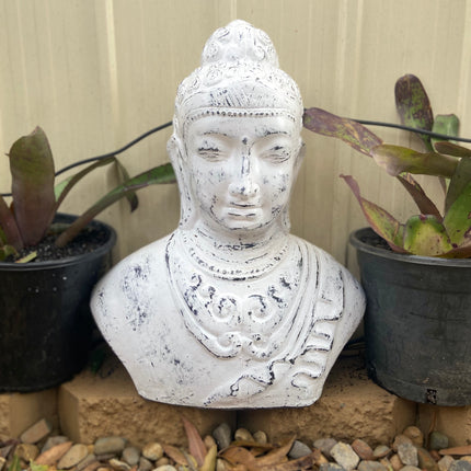 Buddha Head Medium - White