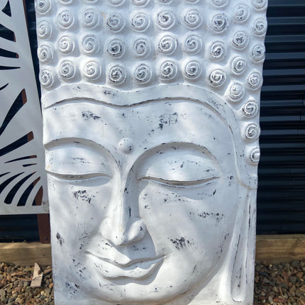 White Buddha Face - Tall