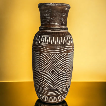 Wooden Egyptian Pot