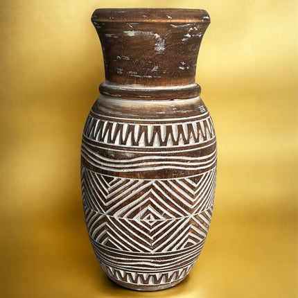 Wooden Egyptian Pot