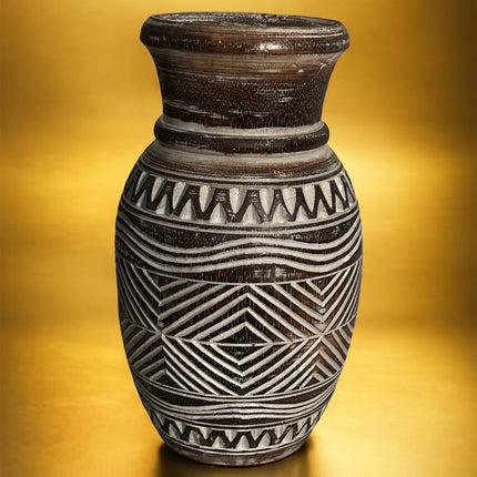 Wooden Egyptian Pot