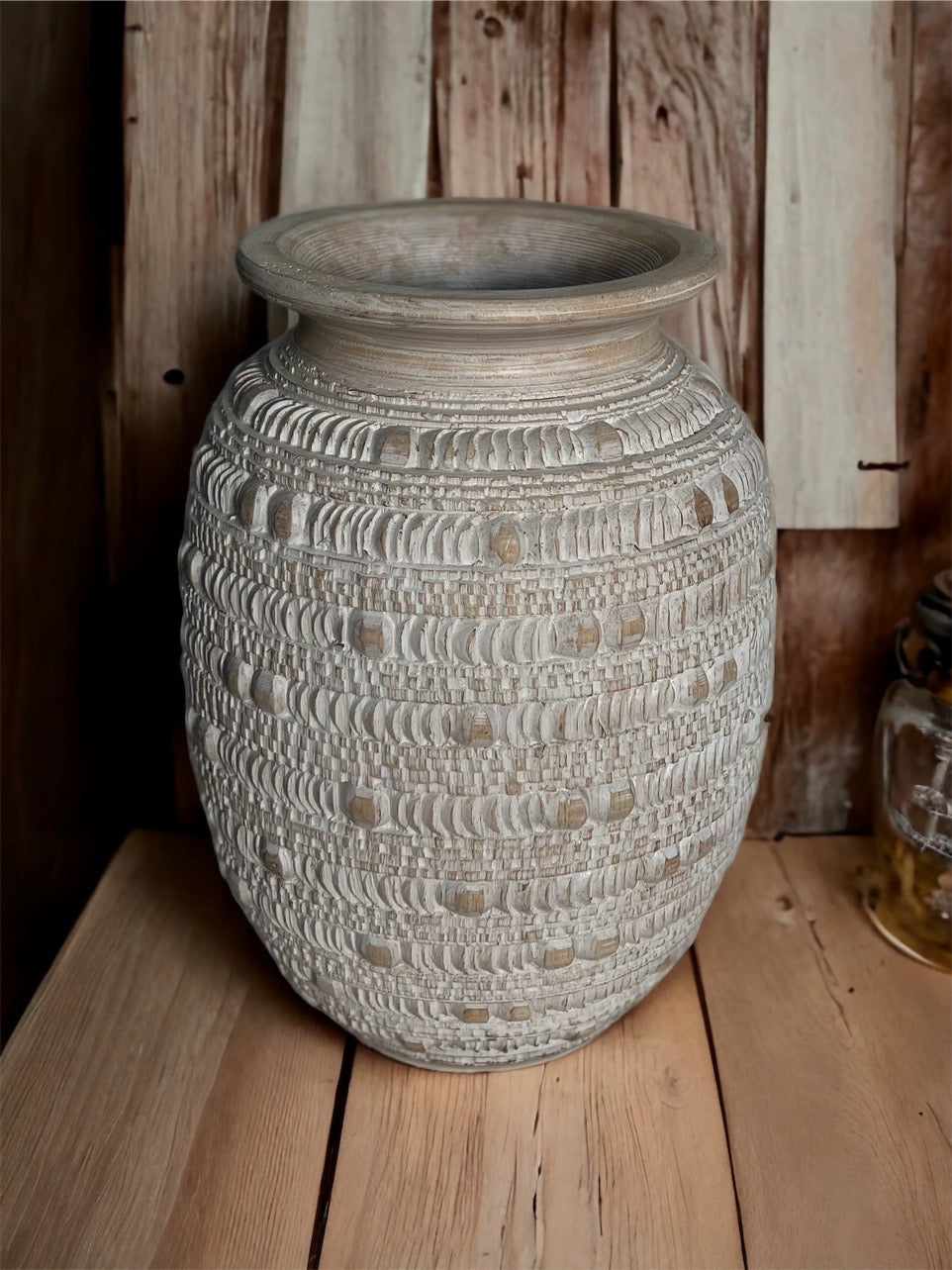 Wooden Ancient Pot