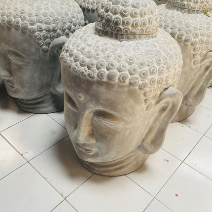 Large Buddha Head  White